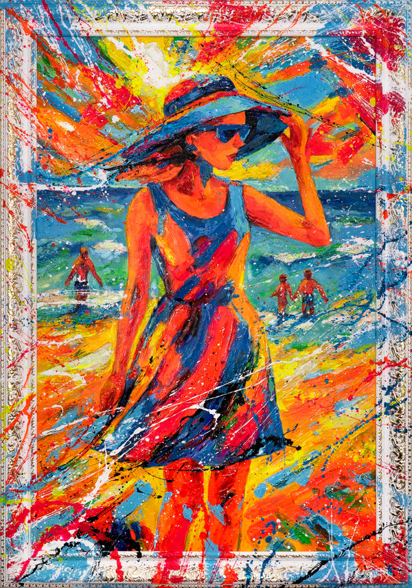 Farbenfrohe Figurative Acrylkunst