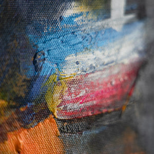 Detailansicht mit feinem Pinselstrich