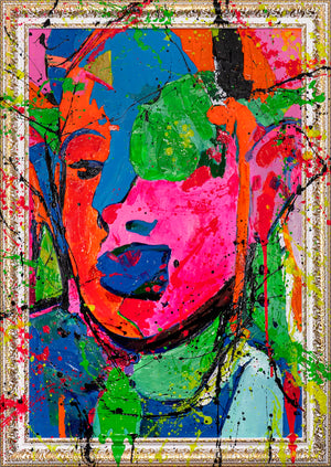 Pop Art Acrylbild Struktur Detail