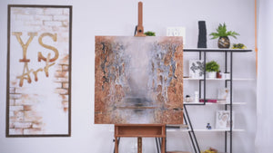 Handgeschilderd schilderij op canvas 100×100 cm – Moderne wanddecoratie "Klassik"