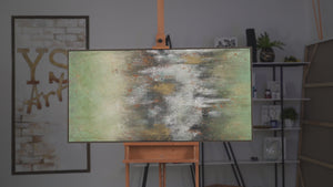Abstrakte Acryl schilderijen "Rust voor de Storm" – Handgeschilderd kunstwerk op canvas