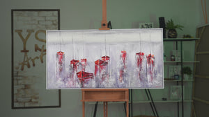 Handgeschilderd landschap schilderij "Stille Haven" op canvas