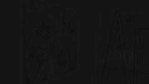 Bloemenschilderij op canvas acryl "Sneeuwlotus" 100x100cm