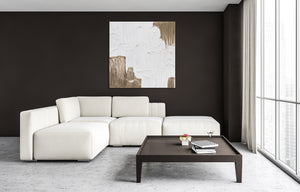 Modern minimalistisch schilderij woonkamer – Handgeschilderd acryl kunstwerk "Lebensfroh II"