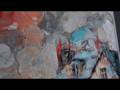 Schilderij Parijs op canvas – Abstracte kunst met lijst "De gezelligheid van Parijs"
