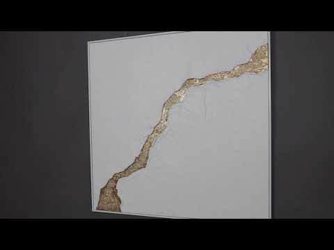 Handgeschilderd origineel schilderij met lijst "Die Flut" – Canvas schilderkunst, wanddecoratie voor de woonkamer