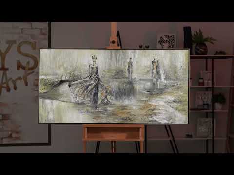 Moderne abstracte schilderijen "Mode Show" handgeschilderde kunst op canvas