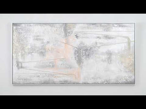 Handgeschilderd acrylschilderij "Gouden Strik" – Abstracte kunst voor uw woonkamer