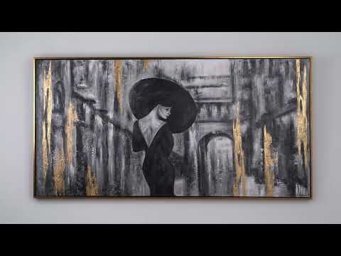 Handgeschilderd moderne acryl schilderijen "Filmstrip" – Uniek Kunstwerk voor Woonkamer