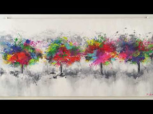 Abstrakte Acrylkunst für Ihr Zuhause "Bunter Wald"