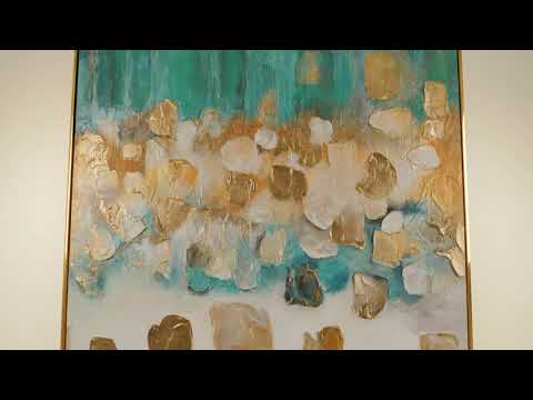 Moderne muurdecoratie – Abstract canvas kunstwerk met lijst – Ritme van oneindigheid