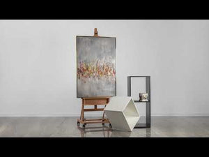 Kleurrijk abstract acryl schilderij met lijst Bright Horizon