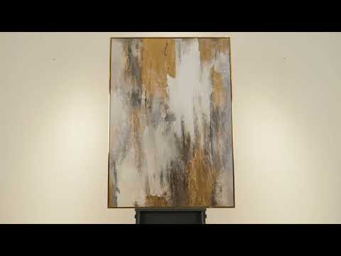 Handgemaltes Acrylgemälde mit Rahmen Modern Abstrakte Kunst "Sanfter Zeitfluss"