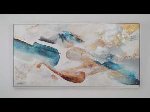 Abstracte kunstfoto's met de hand geschilderd "Smaragd"