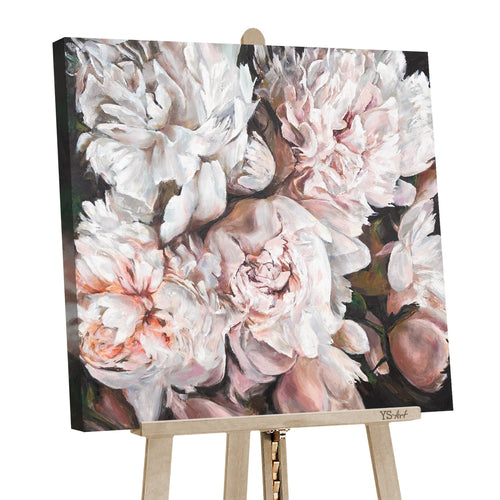 Strukturierte Blütenmalerei Acryl