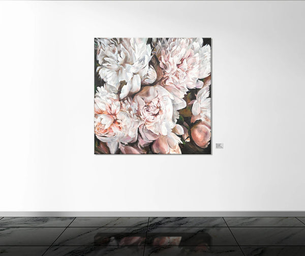 Blüten Wandbild Acryl Textur